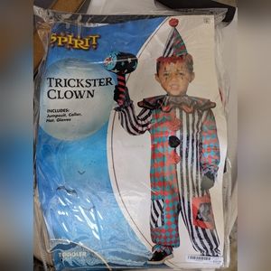 Trickster clown toddler costume
